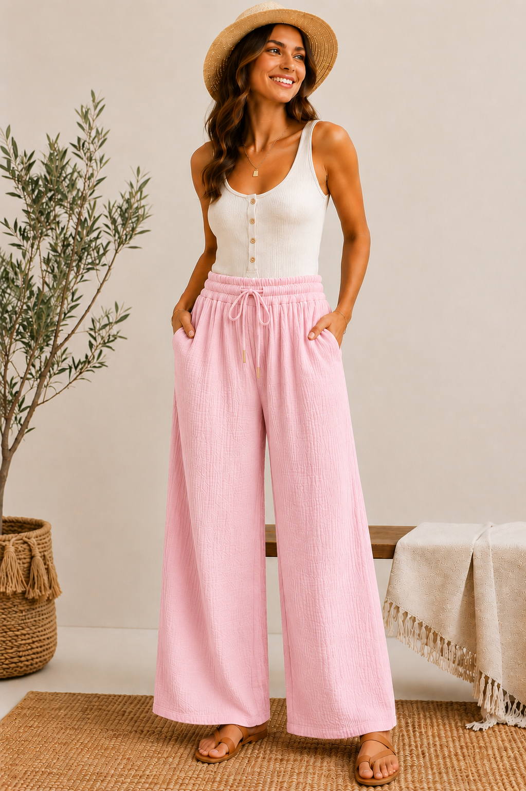 Pantalon en gaze de coton